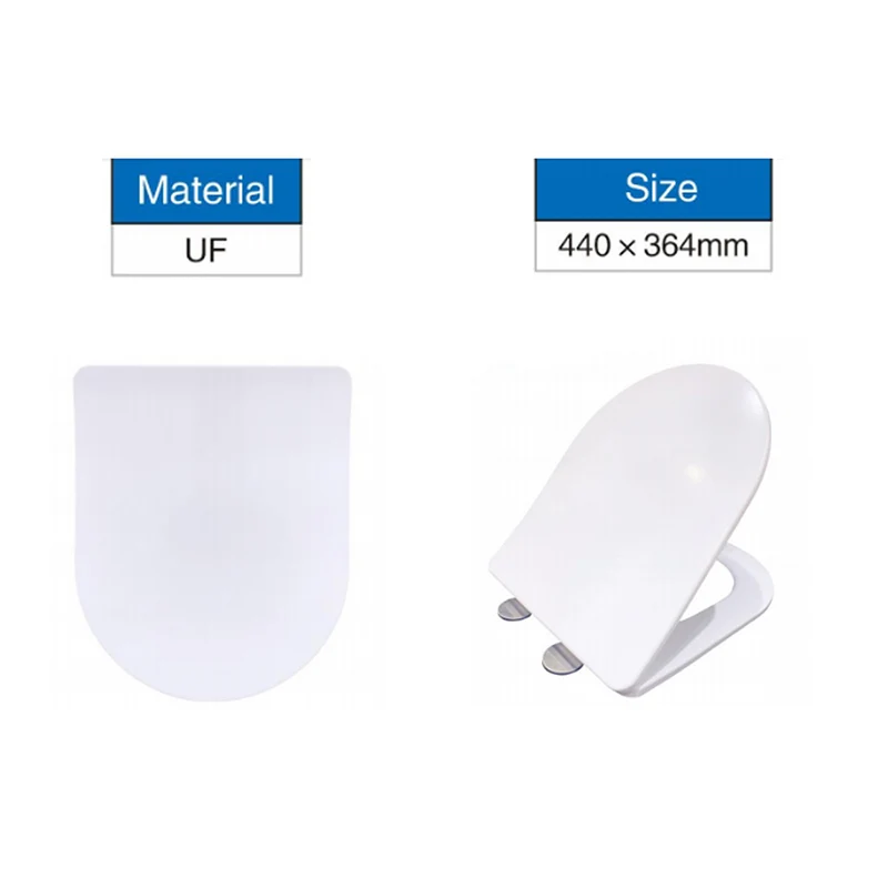 AICA WC Suspendu Avec Abattant Ultra Fin Soft-Close Sans Bride Blanc