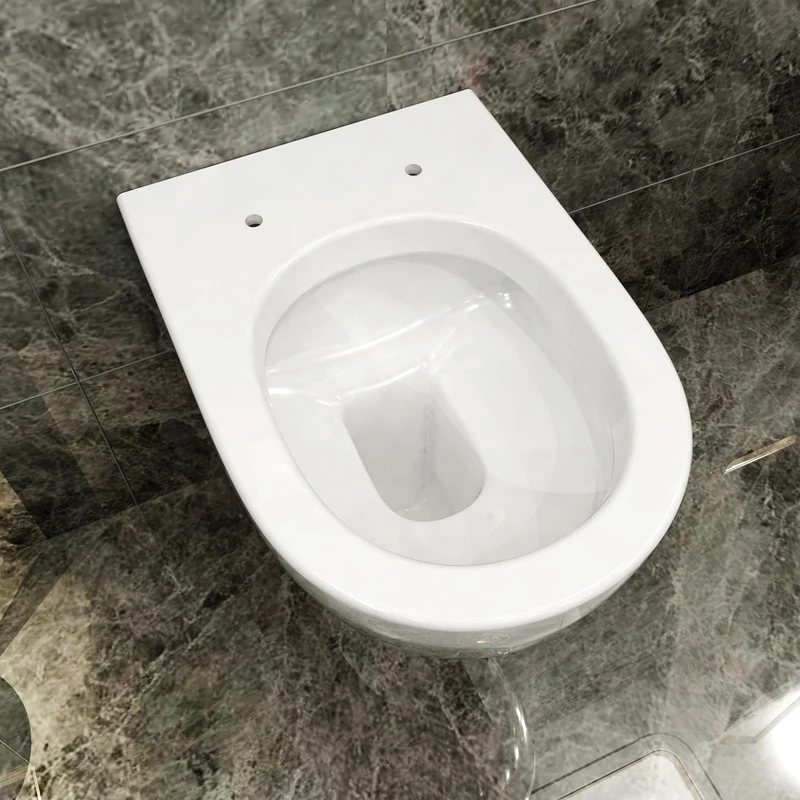 AICA WC Suspendu Avec Abattant Ultra Fin Soft-Close