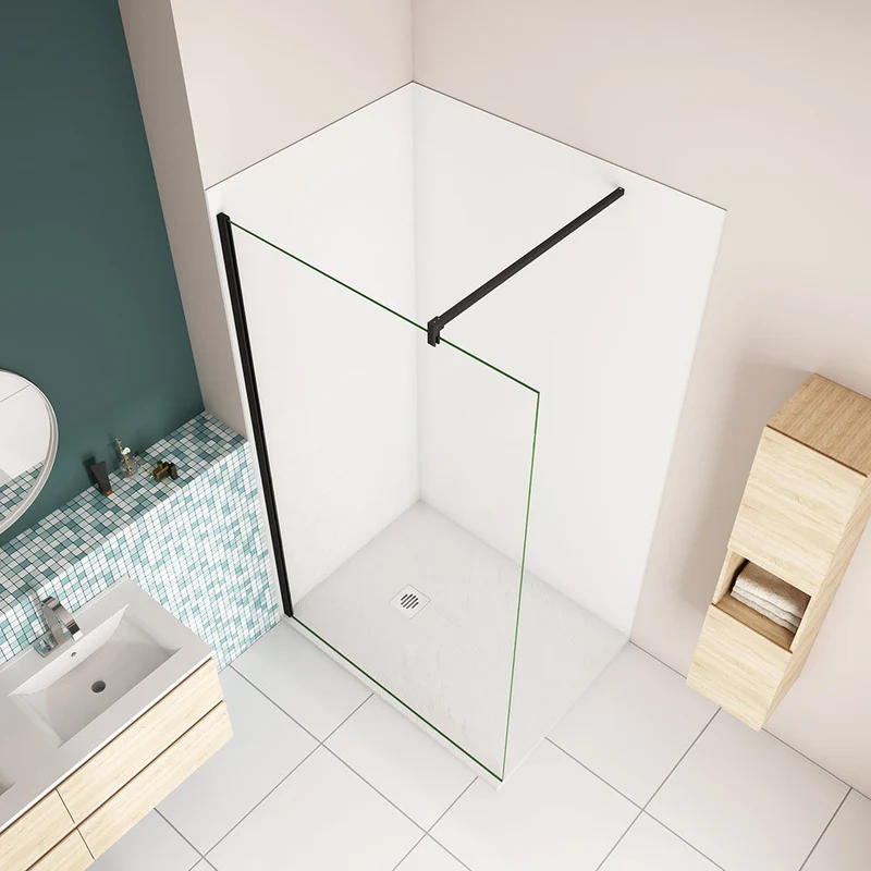 AICA ensemble complet douche à l'Italiennne avec 2 panneaux mural de douche cabine de douche et un receveur de douche