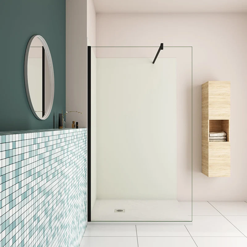 AICA ensemble complet douche à l'Italiennne avec 2 panneaux mural de douche cabine de douche et un receveur de douche