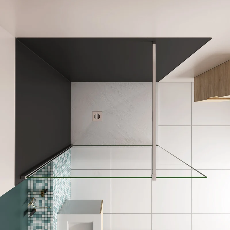 AICA ensemble complet douche à l'Italiennne avec 2 panneaux mural de douche cabine de douche et un receveur de douche