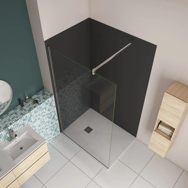 AICA ensemble complet douche à l'Italiennne avec 2 panneaux mural de douche cabine de douche et un receveur de douche