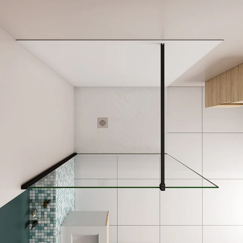 AICA ensemble complet douche à l'Italiennne avec un panneau mural de douche et un receveur de douchemodèle