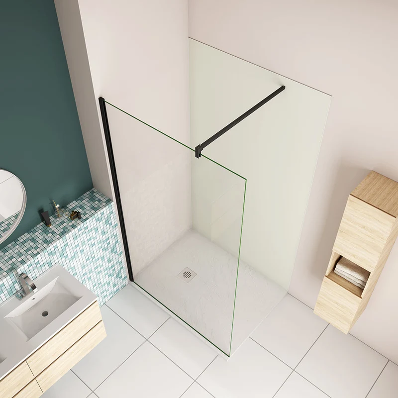 AICA ensemble complet douche à l'Italiennne avec un panneau mural de douche et un receveur de douchemodèle