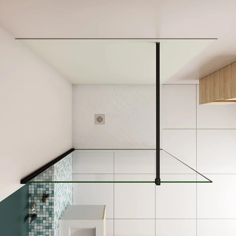 AICA ensemble complet douche à l'Italiennne avec un panneau mural de douche et un receveur de douchemodèle