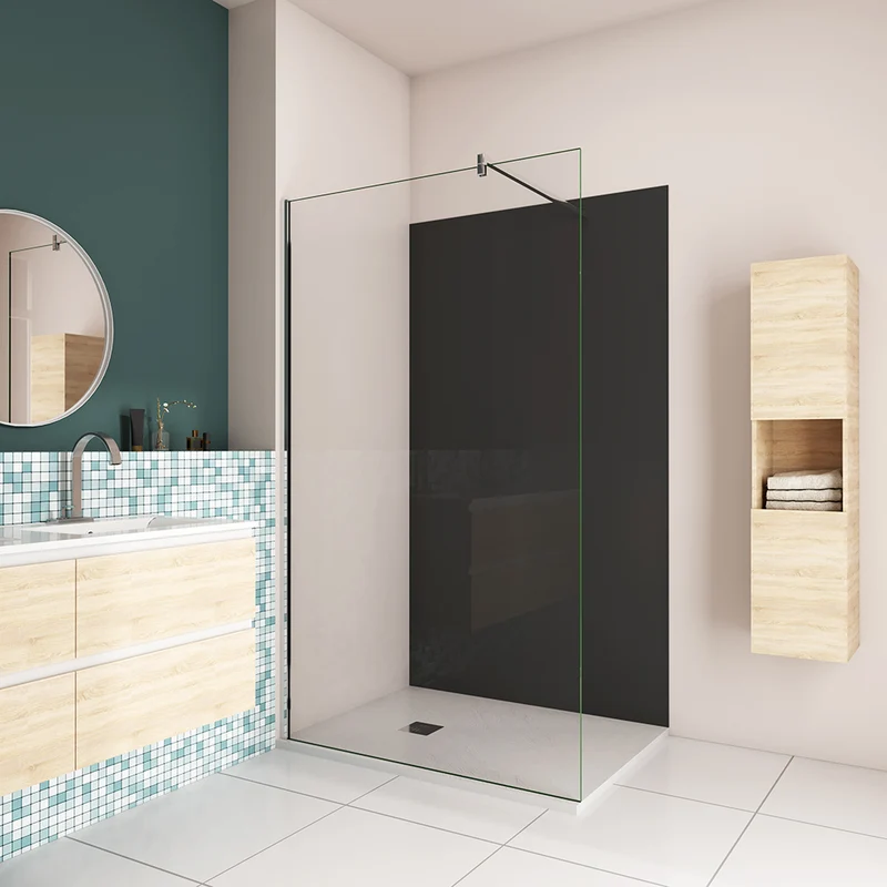 AICA ensemble complet douche à l'Italiennne avec un panneau mural de douche cabine de douche