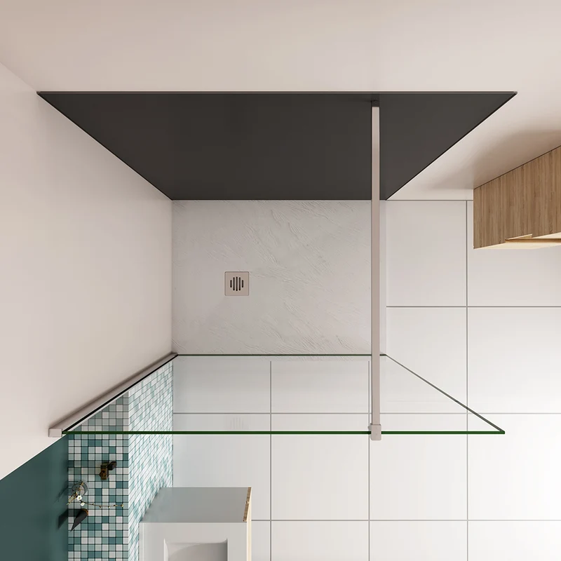 AICA ensemble complet douche à l'Italiennne avec un panneau mural de douche cabine de douche