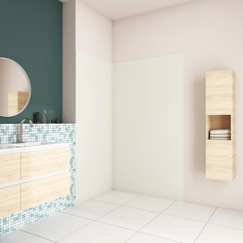 AICA Panneau mural de douche x2 avec les profiles de finition Panneaux muraux salle de bain habillage mural aluminium
