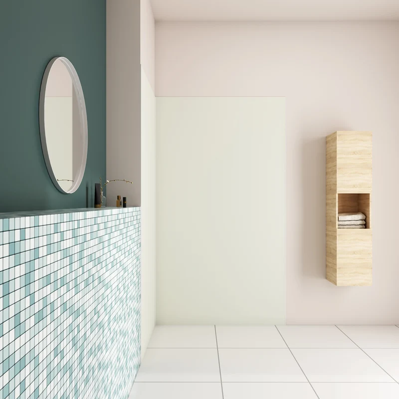 AICA Panneau mural de douche x2 avec les profiles de finition Panneaux muraux salle de bain habillage mural aluminium