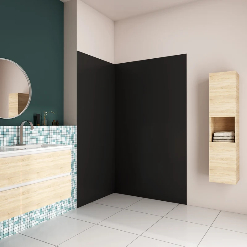 AICA Panneau mural de douche x2 avec les profiles de finition Panneaux muraux salle de bain habillage mural aluminium