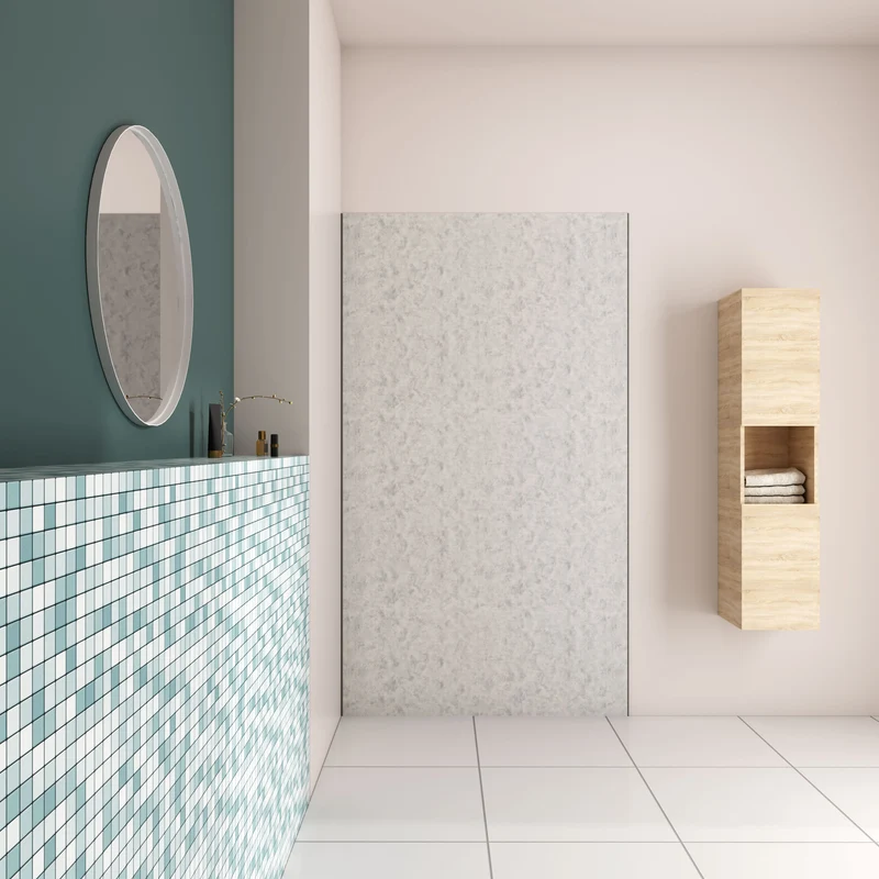 AICA Panneau mural de douche avec les profiles de finition Panneaux muraux salle de bain habillage mural aluminium