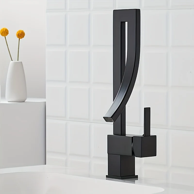 Mitigeur de lavabo design cascade au bec ajouré