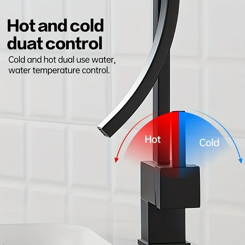 Mitigeur de lavabo design cascade au bec ajouré
