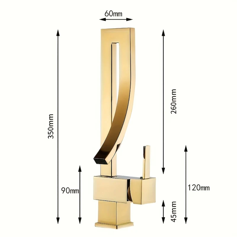 Mitigeur de lavabo design cascade au bec ajouré