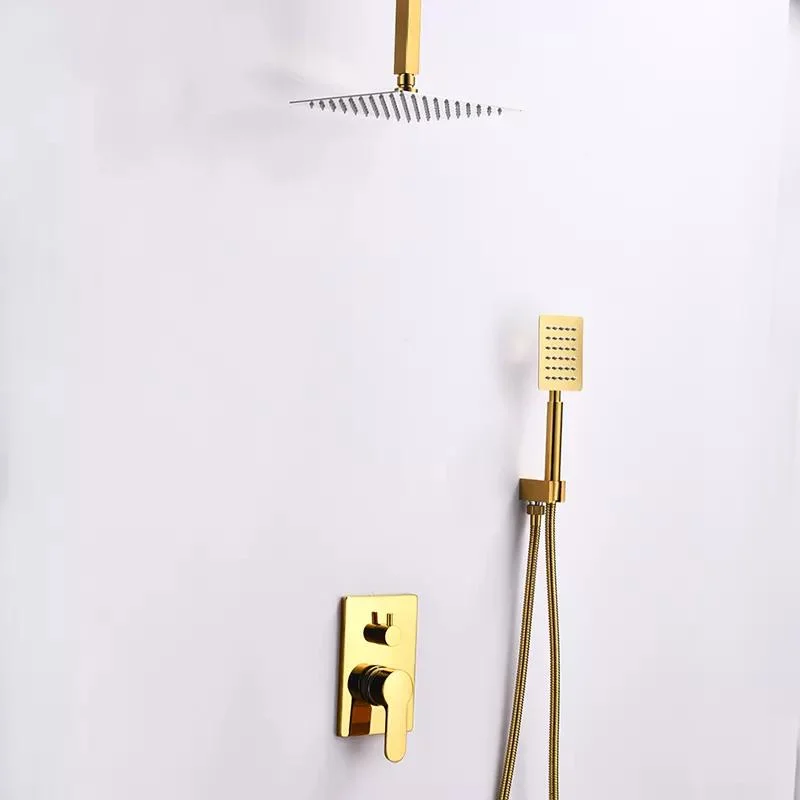 Colonne de douche dorée