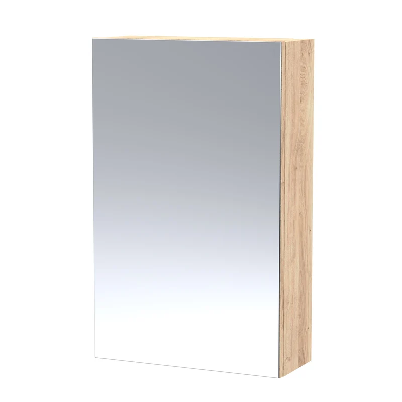 Fusion 450mm Mirror Cabinet - Bleached Oak Woodgrain