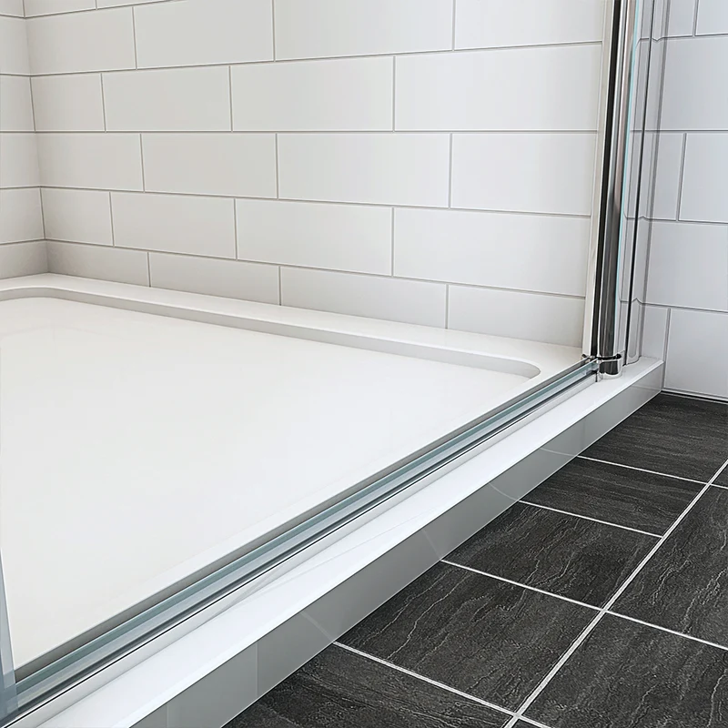 AICA porte de douche pivotante 187cm ou 197cm installation en niche verre transparent