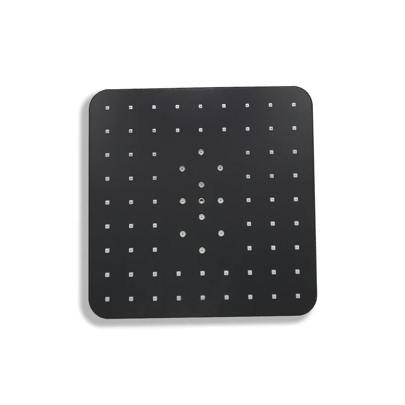 Aica Salle de bain Colonne de douche thermostatique Noir mat 90-125cm Barre réglable, Pommeau de douche pour salle de bain