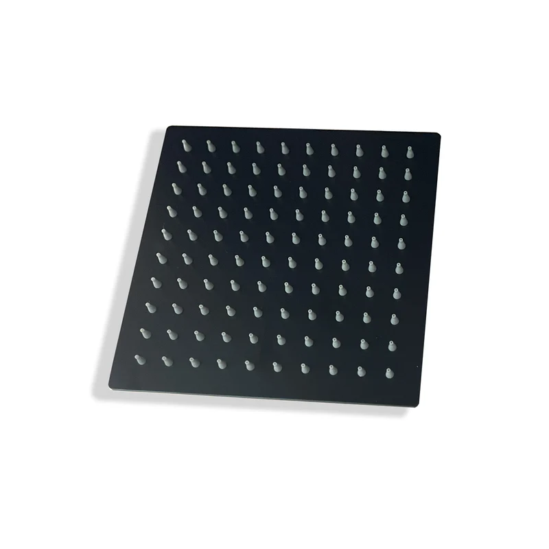 Aica Colonne de Douche Thermostatique Noir Mat 80-120cm Barre Réglable, Pommeau de Douche pour Salle de Bains