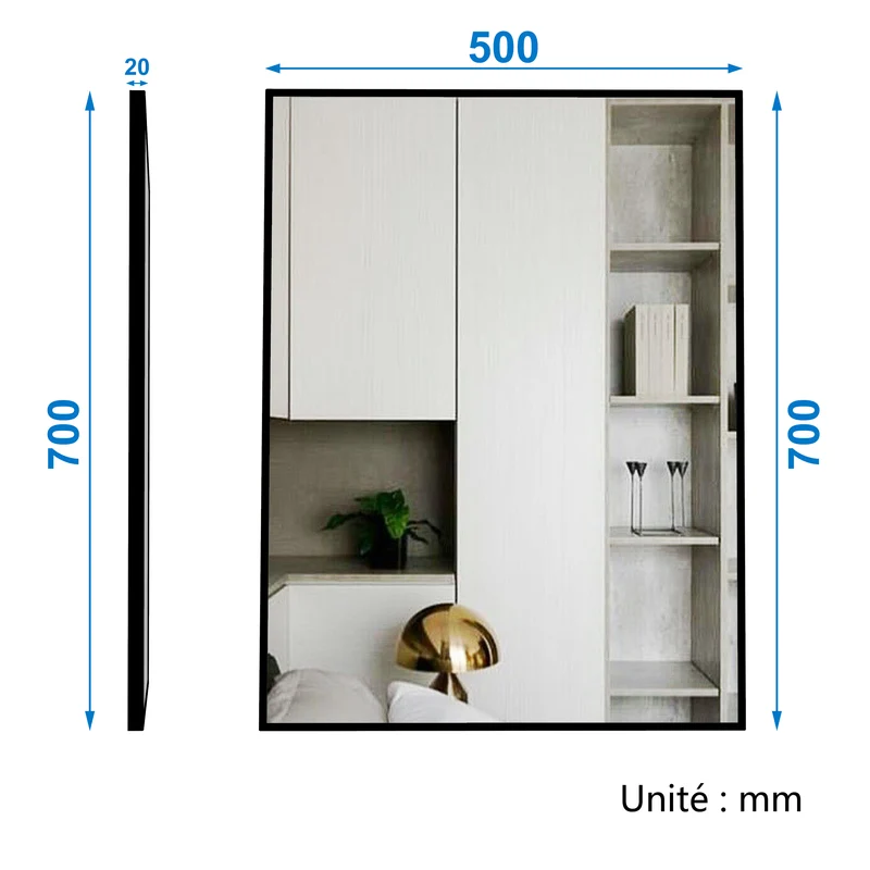 Ensemble Salle De Bain 120cm Blanc/Anthracite/Chêne Wotan meuble + miroir + colonne + vasque-Aica