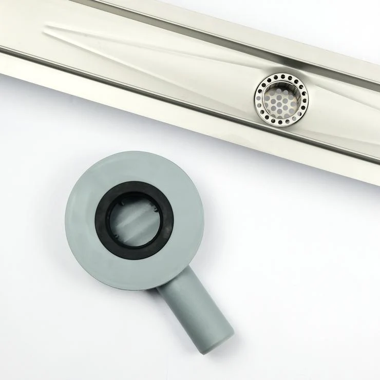 Caniveau de douche en Inox linéaire Italienne 360° à carreler plat 60-90