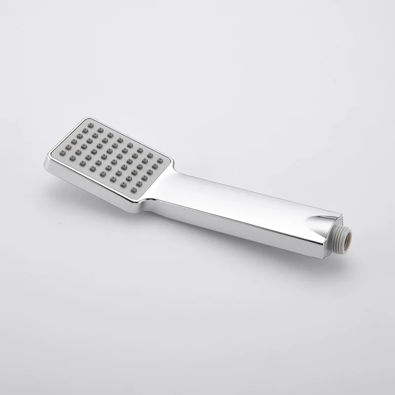 Douche carrée chromée, à main, fonction unique, 10" en acier inoxydable