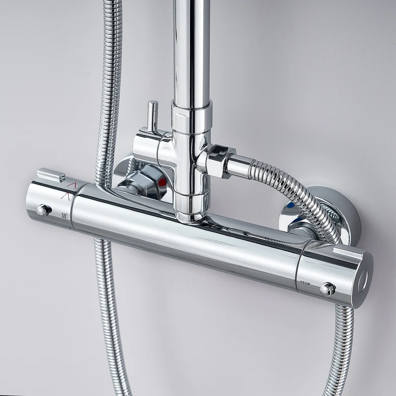 Douche carrée chromée, à main, fonction unique, 10" en acier inoxydable