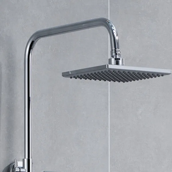 AICA Set de douche thermostatique Exposed Mixer Twin Head Valve Square Bathroom