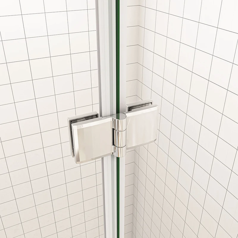 AICA Porte de douche pivotante 195cm en 6mm verre de sécurité anticalcaire avec barre de fixation