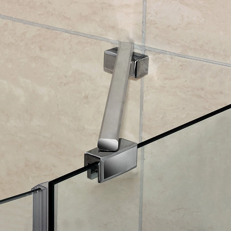 Aica cabine de douche 185cm porte de douche avec paroi de douche, cabine de douche à charnière en verre anticalcaire