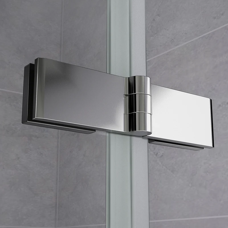 Aica cabine de douche 185cm porte de douche avec paroi de douche, cabine de douche à charnière en verre anticalcaire