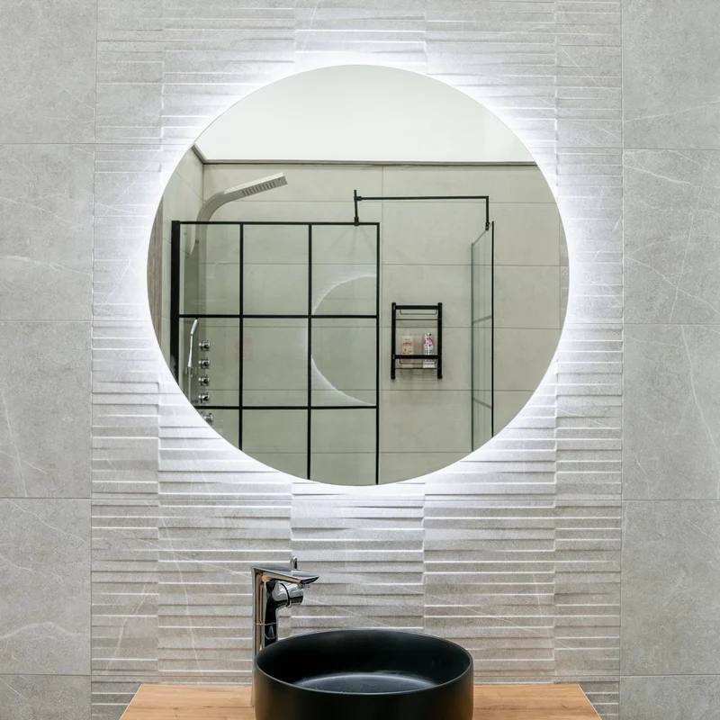 Bella 1200mm Round Backlit LED Mirror with Demister