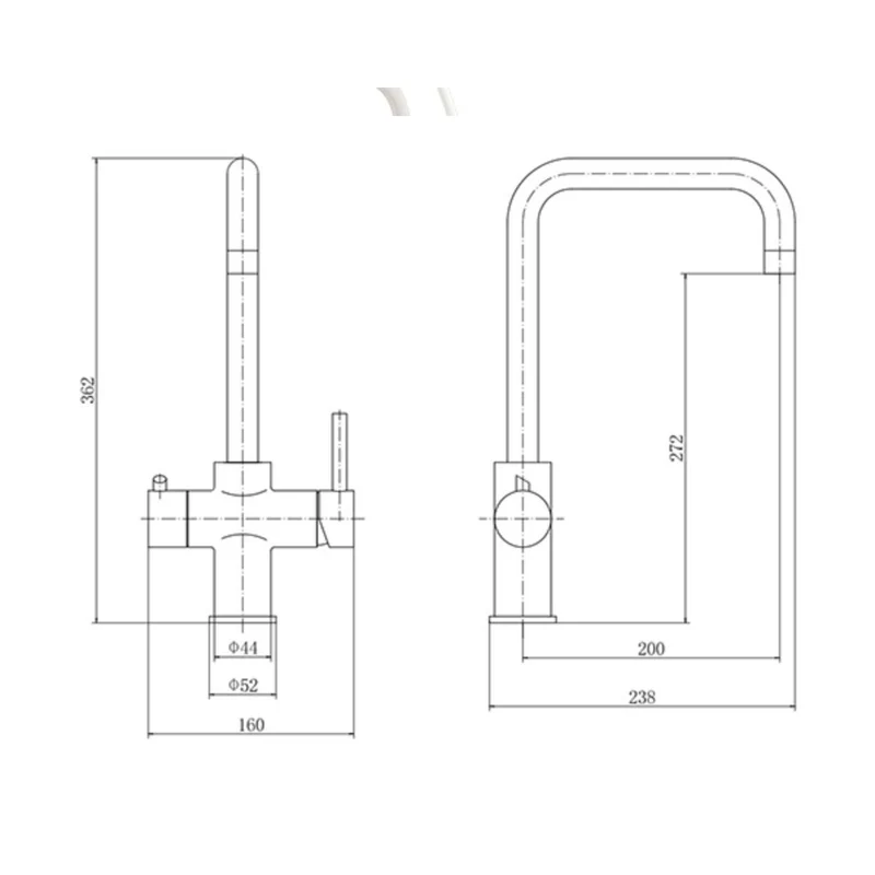 Eliseo Ricci Instant Boiling Water Kitchen Tap Kit - Black