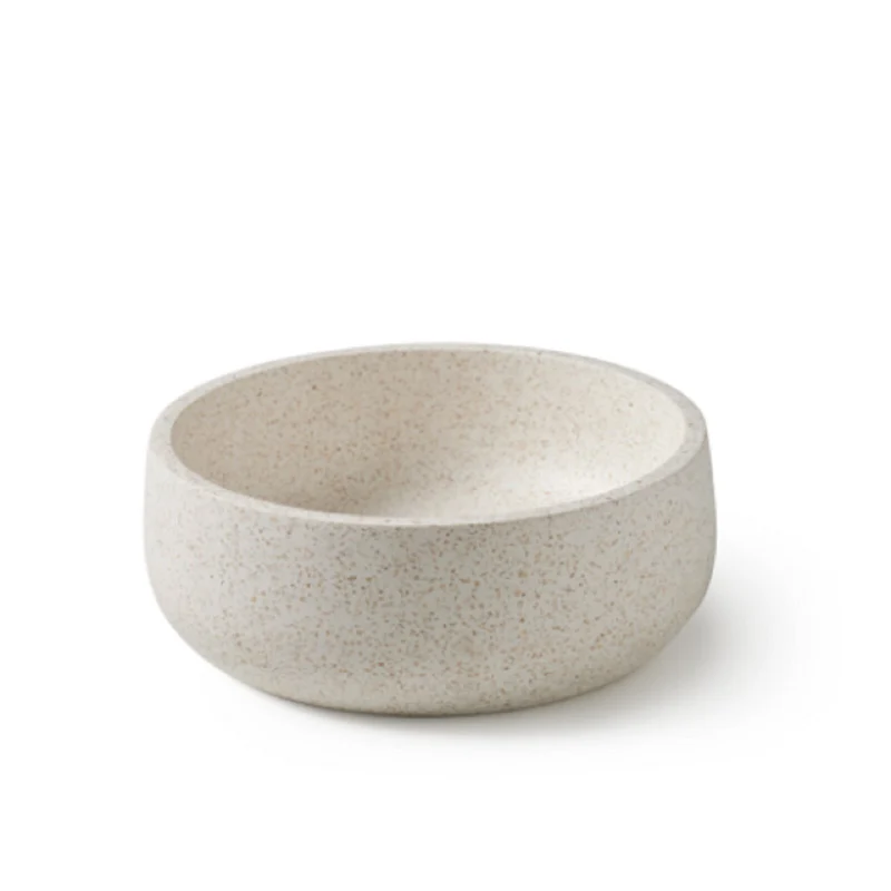 Florencia White Terrazzo Stone Wash Basin 39 x 39 x 14 cm