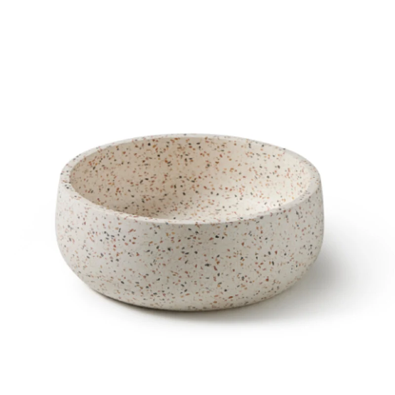 Florencia White Mix Terrazzo Stone Wash Basin 39 x 39 x 14 cm