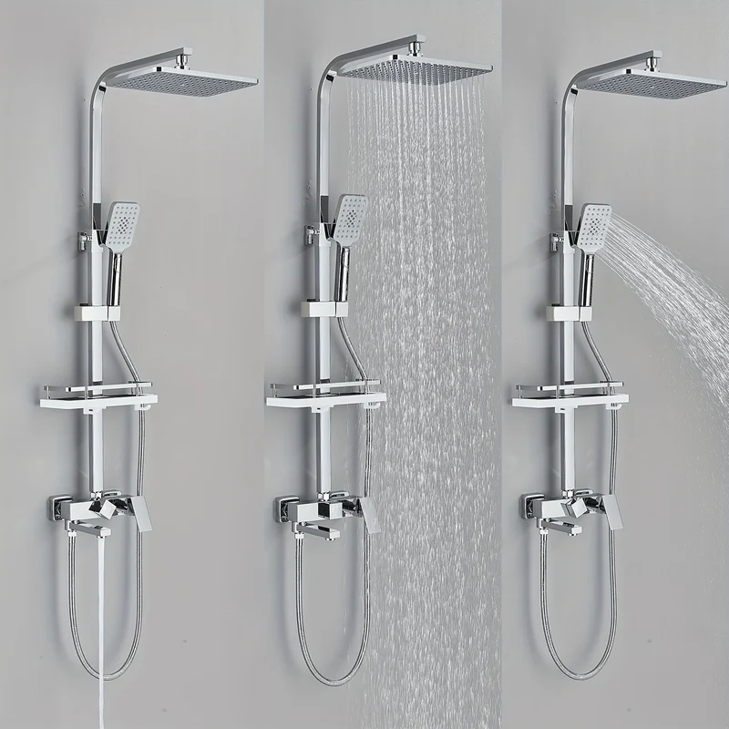 Colonne de douche pour baignoire chrome