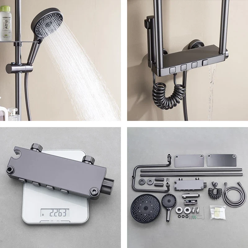 Colonne de douche encastrable thermostatique