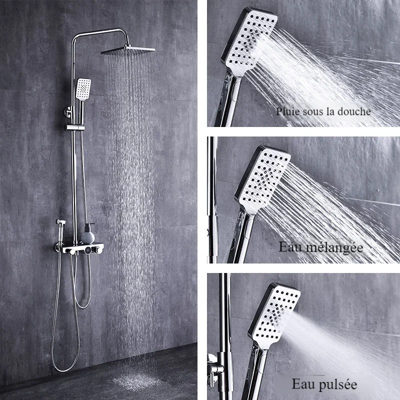 Colonne de douche avec pommeau
