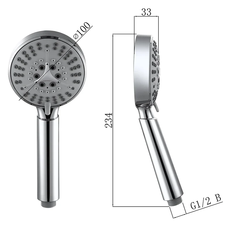 Colonne de douche sans robinetterie chrome