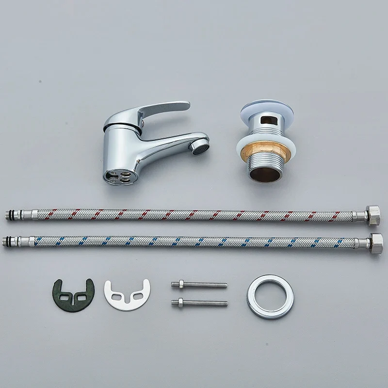 Mitigeur lavabo salle de bain avec poignée monocommande et bec cascade