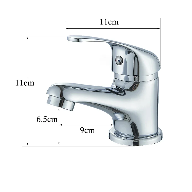 Mitigeur lavabo salle de bain avec poignée monocommande et bec cascade