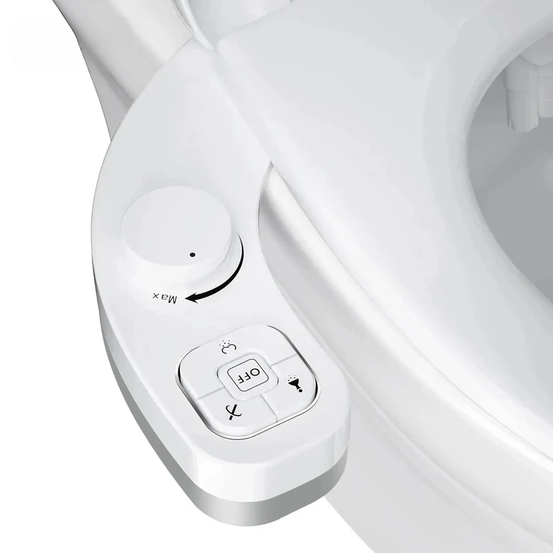 Kit de bidet WC japonais à jet réglable avec double buse et installation universelle