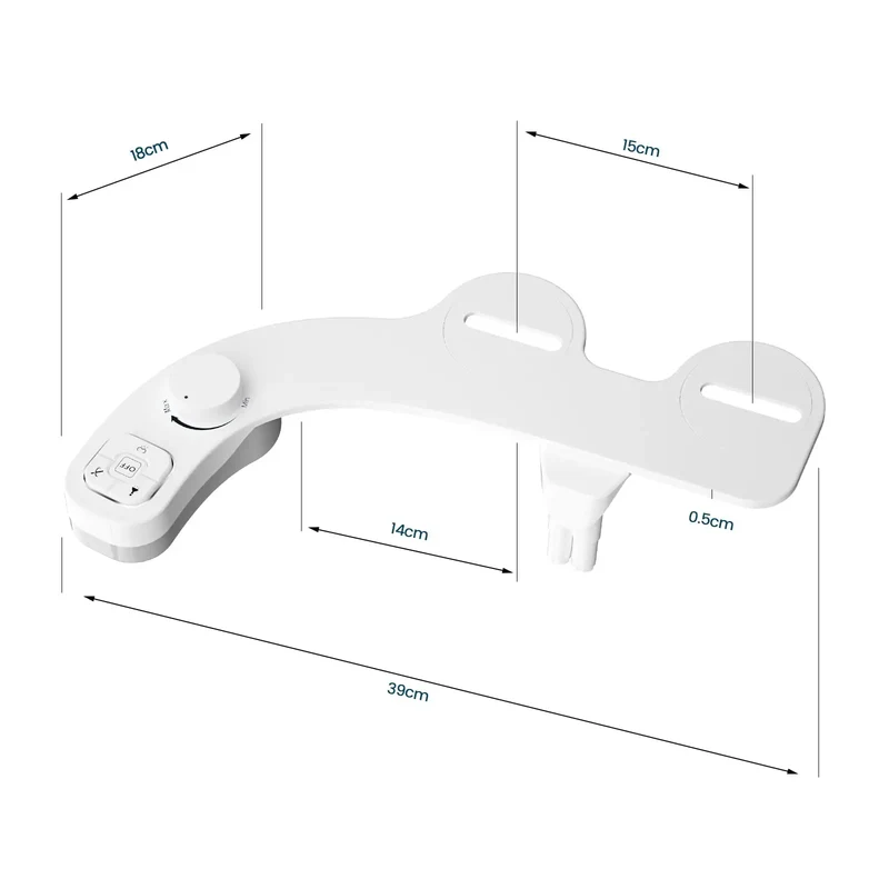 Kit de bidet WC japonais à jet réglable avec double buse et installation universelle