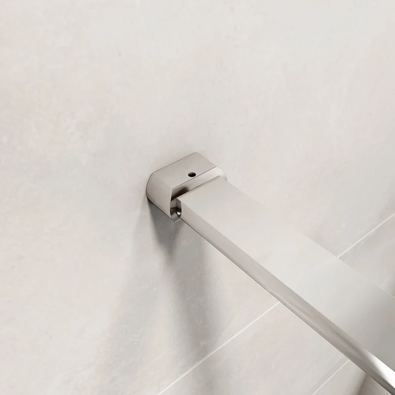 AICA paroi de douche à l'italienne 50-140x200cm Modèle Brume, avec barre de stabilisation 140cm Paroi latérale fixe en 8mm verre de sécurité