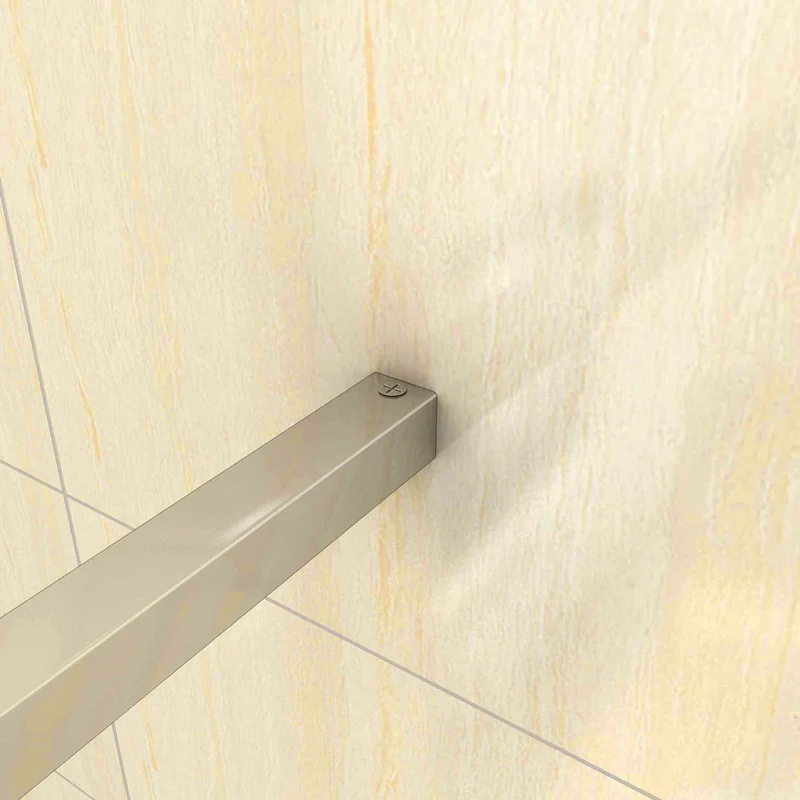 AICA paroi de douche 70-140 x 190cm paroi de douche à l'italienne avec une barre de stabilisation 90cm