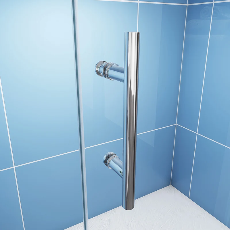 Porte de douche coulissante 100-160 cm en 5mm verre trempé porte de douche Hauteur 190cm Installation en niche