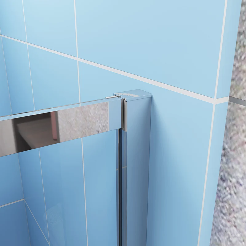 Porte de douche coulissante 100-160 cm en 5mm verre trempé porte de douche Hauteur 190cm Installation en niche