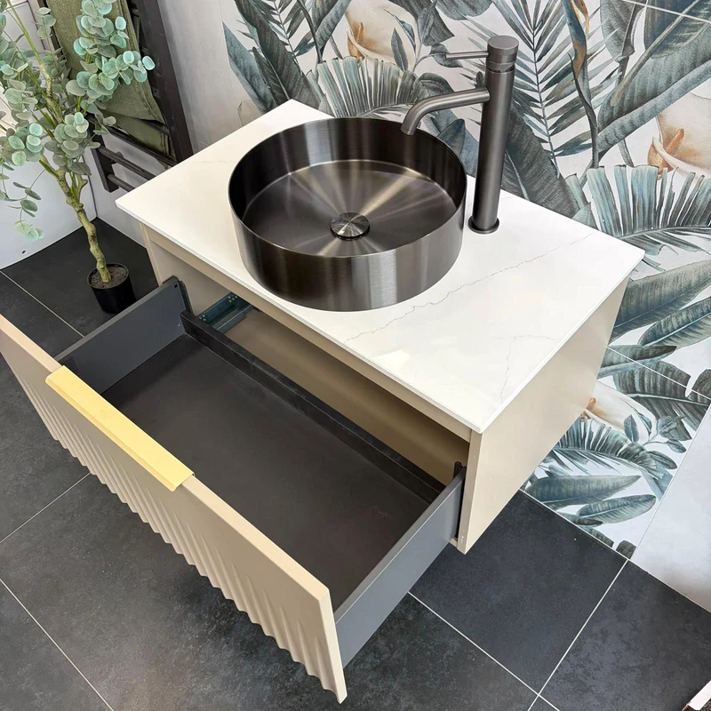 Vesuvio Metal Round Bowl 38 x 38 x 11cm - Anthracite (Gunmetal)