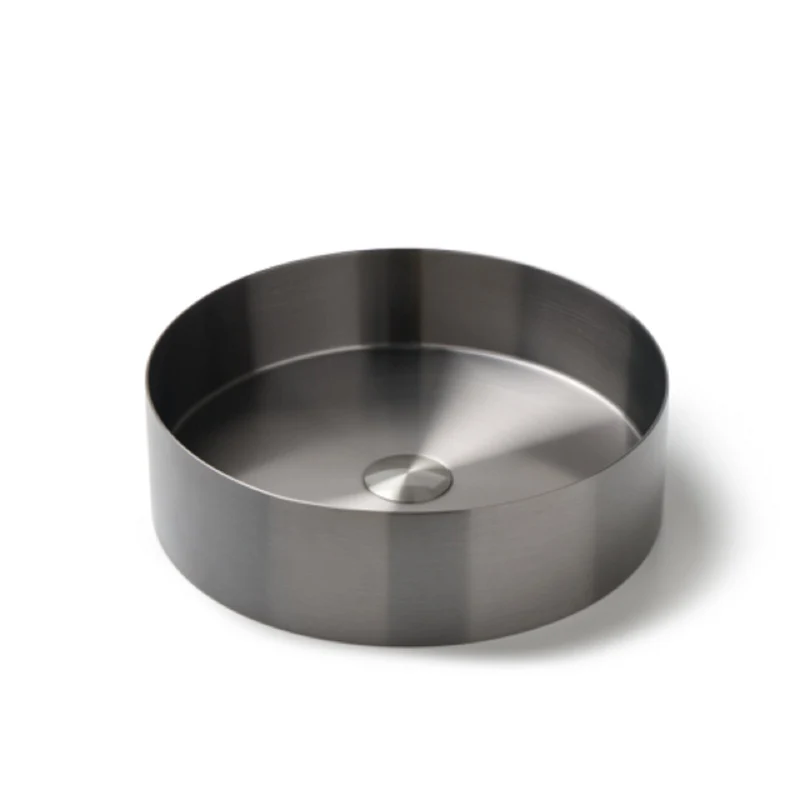 Vesuvio Metal Round Bowl 38 x 38 x 11cm - Anthracite (Gunmetal)