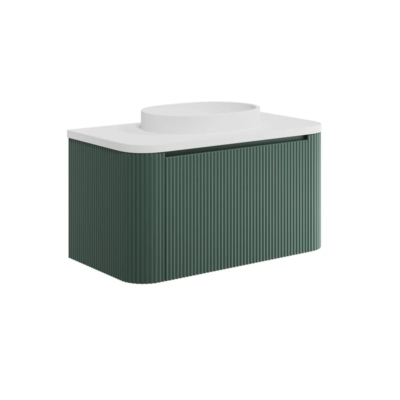 Flauto 900mm Reed Green Vanity Unit with Basin